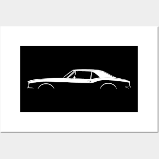 Camaro Sport Coupe (1967) Silhouette Posters and Art